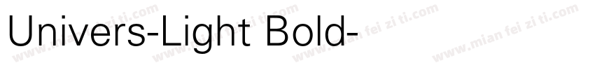 Univers-Light Bold字体转换